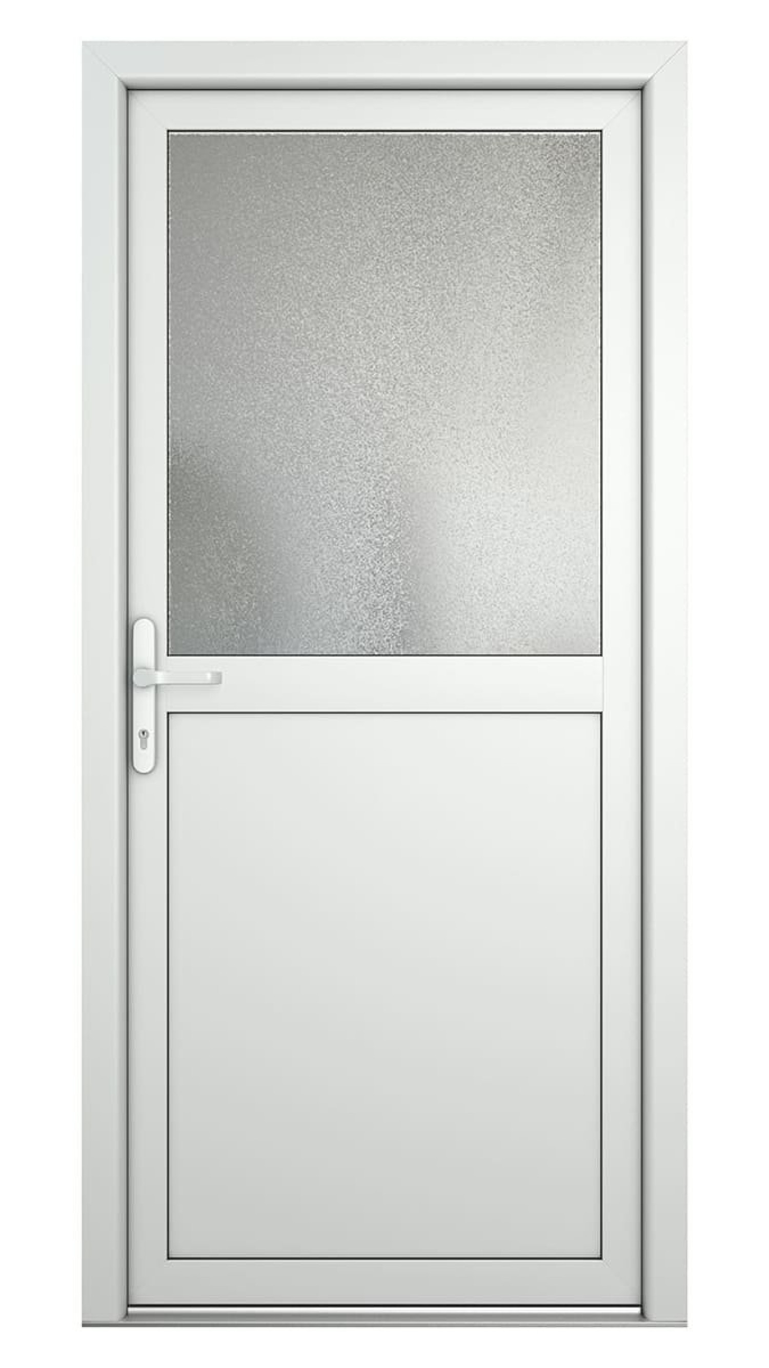 Bild 1 von JM NETK 02 mit Glasausschnitt Kunststoff Nebeneingangstür - Meeth in Weiß