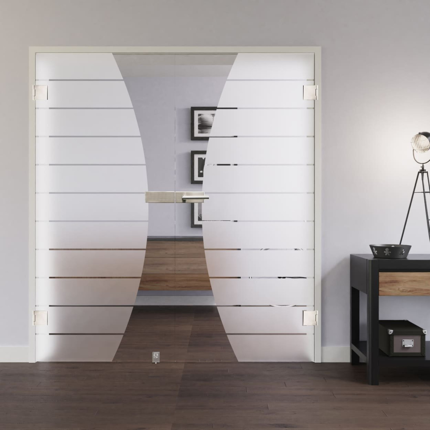 LIENBACHER GLAS Ganzglas Doppelflügeltür Modell 356 Klarglas