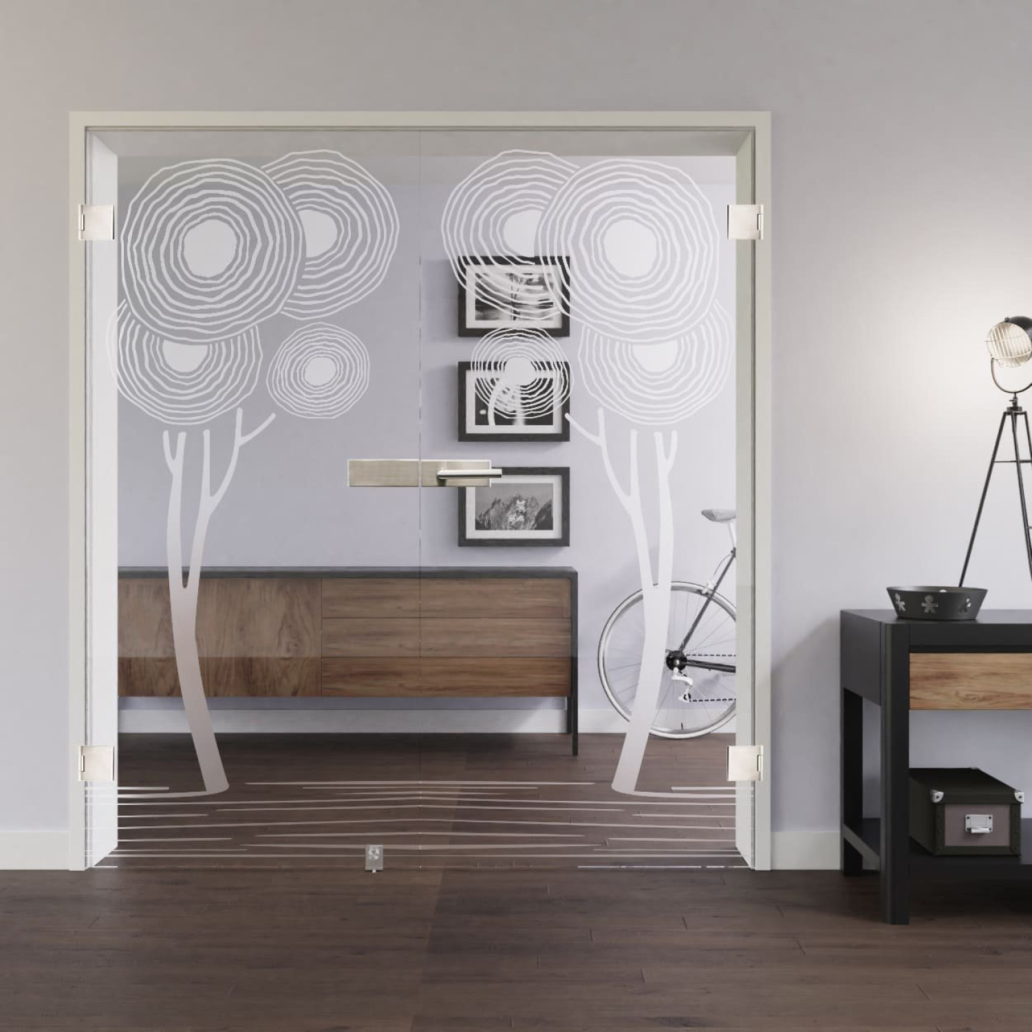 LIENBACHER GLAS Ganzglas Doppelflügeltür Modell 380 Klarglas
