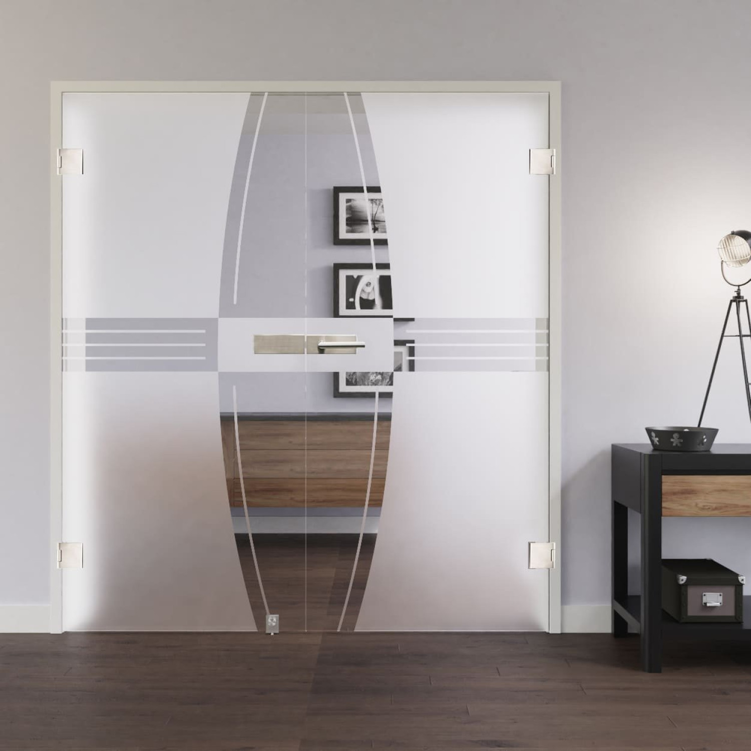 LIENBACHER GLAS Ganzglas Doppelflügeltür Modell 388 Klarglas