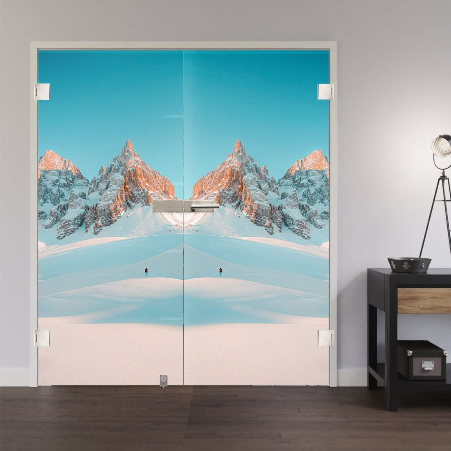 LIENBACHER GLAS Ganzglas Doppelflügeltür Modell 681 Klarglas