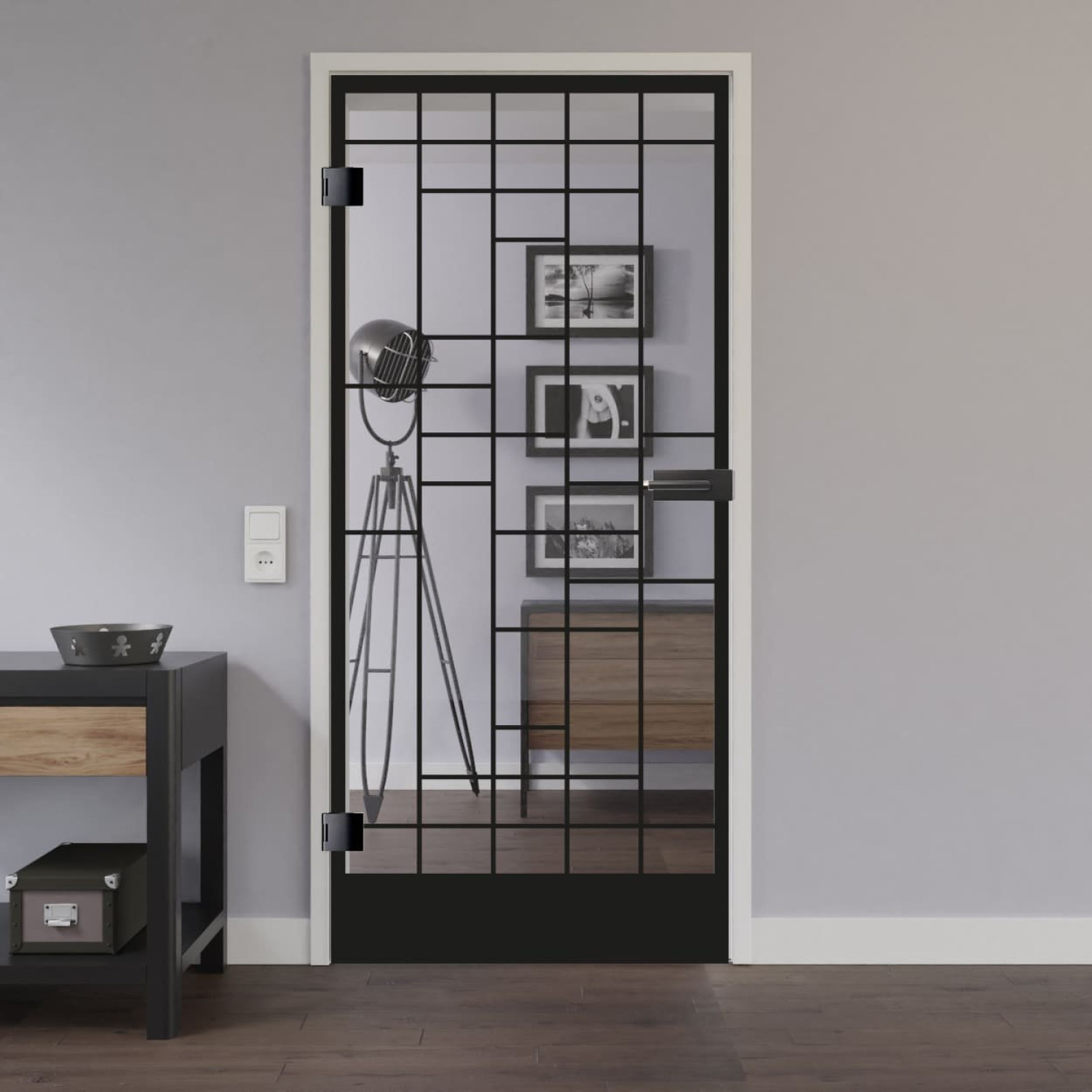LIENBACHER GLAS Glastür Modell 643 Black Signature Klarglas