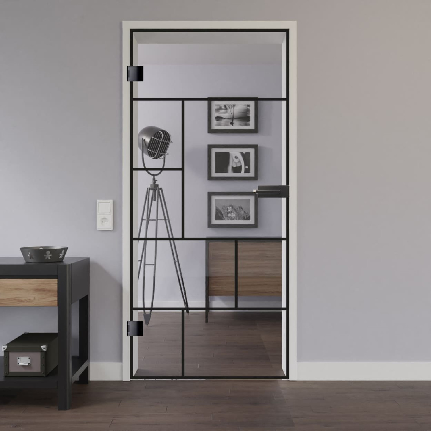 LIENBACHER GLAS Glastür Modell 652 Black Signature Klarglas