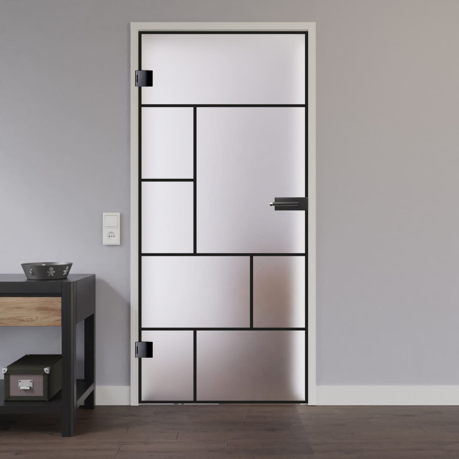 Ansicht von LIENBACHER GLAS Glastür Modell 652 Black Signature Satiniert