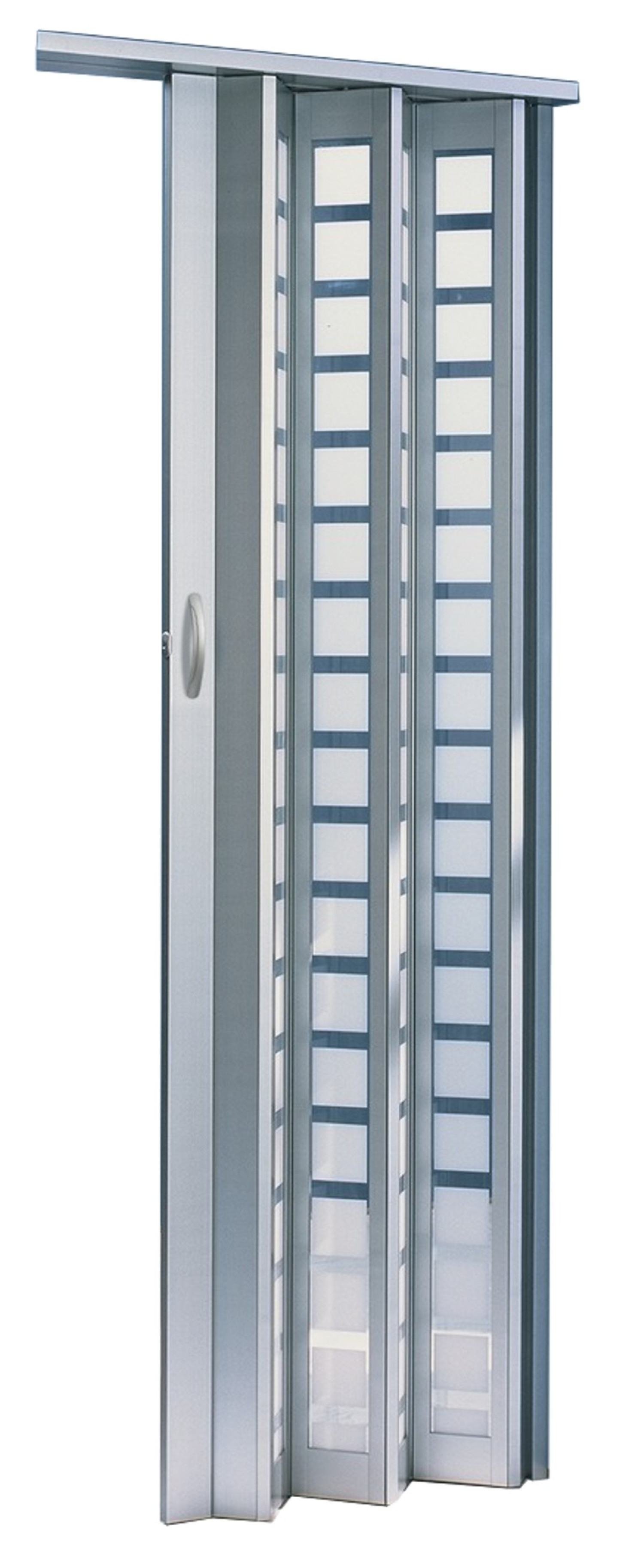 New Generation Alu mit Karo Fenster Weiss satiniertes Falttuer - Marley_01