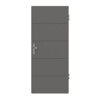 HÖRMANN Wohnungseingangstür Groove 27 Staubgrau RAL 7037 Lack DesignLine