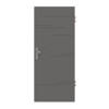 HÖRMANN Wohnungseingangstür Groove 50 Staubgrau RAL 7037 Lack DesignLine