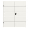 Doppelflügeltür Linea Black 03 Weißlack RAL 9016 mit Zarge