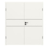Doppelflügeltür Linea Black 04 Weißlack RAL 9016 mit Zarge
