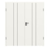 Doppelflügeltür Linea Black 05 Weißlack RAL 9016 mit Zarge