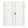 Doppelflügeltür Linea Black 08 Weißlack RAL 9016 mit Zarge