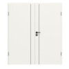 Doppelflügeltür Linea Black 11 Weißlack RAL 9016 mit Zarge