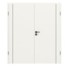 Doppelflügeltür Linea Black 12 Weißlack RAL 9016 mit Zarge