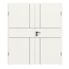 Doppelflügeltür Linea Black M41 Weißlack RAL 9016 mit Zarge