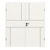 Doppelflügeltür Linea Black M42 Weißlack RAL 9016 mit Zarge