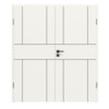 Doppelflügeltür Linea Black M43 Weißlack RAL 9016 mit Zarge