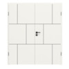 Doppelflügeltür Linea Black M71 Weißlack RAL 9016 mit Zarge