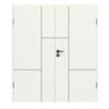 Doppelflügeltür Linea Black M72 Weißlack RAL 9016 mit Zarge