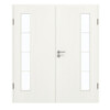 GARANT Doppelflügeltür inkl. Zarge Authentic Bianco GCK08 mit Lichtausschnitt LA-4 bandseitig Sprosse SP10