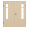GARANT Doppelflügeltür inkl. Zarge Authentic Sand GCK08 mit Lichtausschnitt LA-5 bandseitig Sprosse SP10