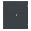 HUGA Doppelflügeltür Signum 11 Anthrazit ähnlich RAL 7016 Lack Concept mit Zarge