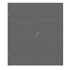 HÖRMANN Doppelflügeltür Groove 15 Staubgrau RAL 7037 Lack DesignLine mit Zarge