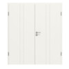 HÖRMANN Doppelflügeltür Groove 23 Weißlack DesignLine mit Zarge