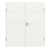 HÖRMANN Doppelflügeltür Groove 34 Weißlack DesignLine mit Zarge