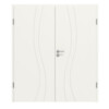 HÖRMANN Doppelflügeltür Groove 51 Weißlack DesignLine mit Zarge