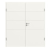 HÖRMANN Doppelflügeltür Groove 93 Weißlack DesignLine mit Zarge