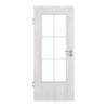 GARANT Zimmertür Authentic Grigio GCK08 mit Lichtausschnitt LA-DIN Sprosse SP4