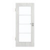 GARANT Zimmertür Authentic Grigio GCK08 mit Lichtausschnitt LA-2 Sprosse SP10
