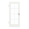 GARANT Zimmertür D354-60 Designer White Resopal mit Lichtausschnitt LA-3 Sprosse SP1