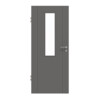 HÖRMANN Innentür Groove 16 Staubgrau RAL 7037 Lack DesignLine mit Lichtausschnitt LA 4 mittig