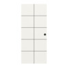 Schiebetür Linea Black M22 Weißlack RAL 9016