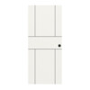 Schiebetür Linea Black M43 Weißlack RAL 9016