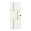 Schiebetür Linea Black M71 Weißlack RAL 9016
