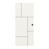 Schiebetür Linea Black M73 Weißlack RAL 9016