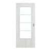 GARANT Schiebetür Authentic Grigio GCK08 mit Lichtausschnitt LA-DIN Sprosse SP10