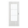 GARANT Schiebetür Authentic Grigio GCK08 mit Lichtausschnitt LA-DIN Sprosse SP2