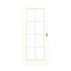 GARANT Schiebetür U11026SD Kristallweiß GHK08 mit Lichtausschnitt LA-2 Sprosse SP1