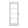 GARANT Schiebetür Authentic Grigio GCK08 mit Lichtausschnitt LA-2 Sprosse SP10