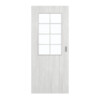 GARANT Schiebetür Authentic Grigio GCK08 mit Lichtausschnitt LA-6 Sprosse SP1