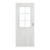 GARANT Schiebetür Authentic Grigio GCK08 mit Lichtausschnitt LA-6 Sprosse SP4