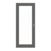 HÖRMANN Schiebetür Groove 16 Staubgrau RAL 7037 Lack DesignLine mit Lichtausschnitt LA 27