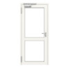 TECKENTRUP Innentür-Set Aluminium Rohrrahmentür T30 FireStop ADS90 Schüco mit Lichtausschnitt LA-02 inkl. Blockzarge