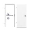 JELD-WEN Innentür-Set Samtesche Weiß Optima DuriTop CPL mit Zarge und Drücker