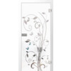 ERKELENZ Glastür Flowers 1 Mattierung mit Motiv klar