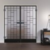 LIENBACHER GLAS Ganzglas Doppelflügeltür Modell 643 Black Signature Satiniert