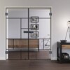 LIENBACHER GLAS Ganzglas Doppelflügeltür Modell 652 Black Signature Klarglas